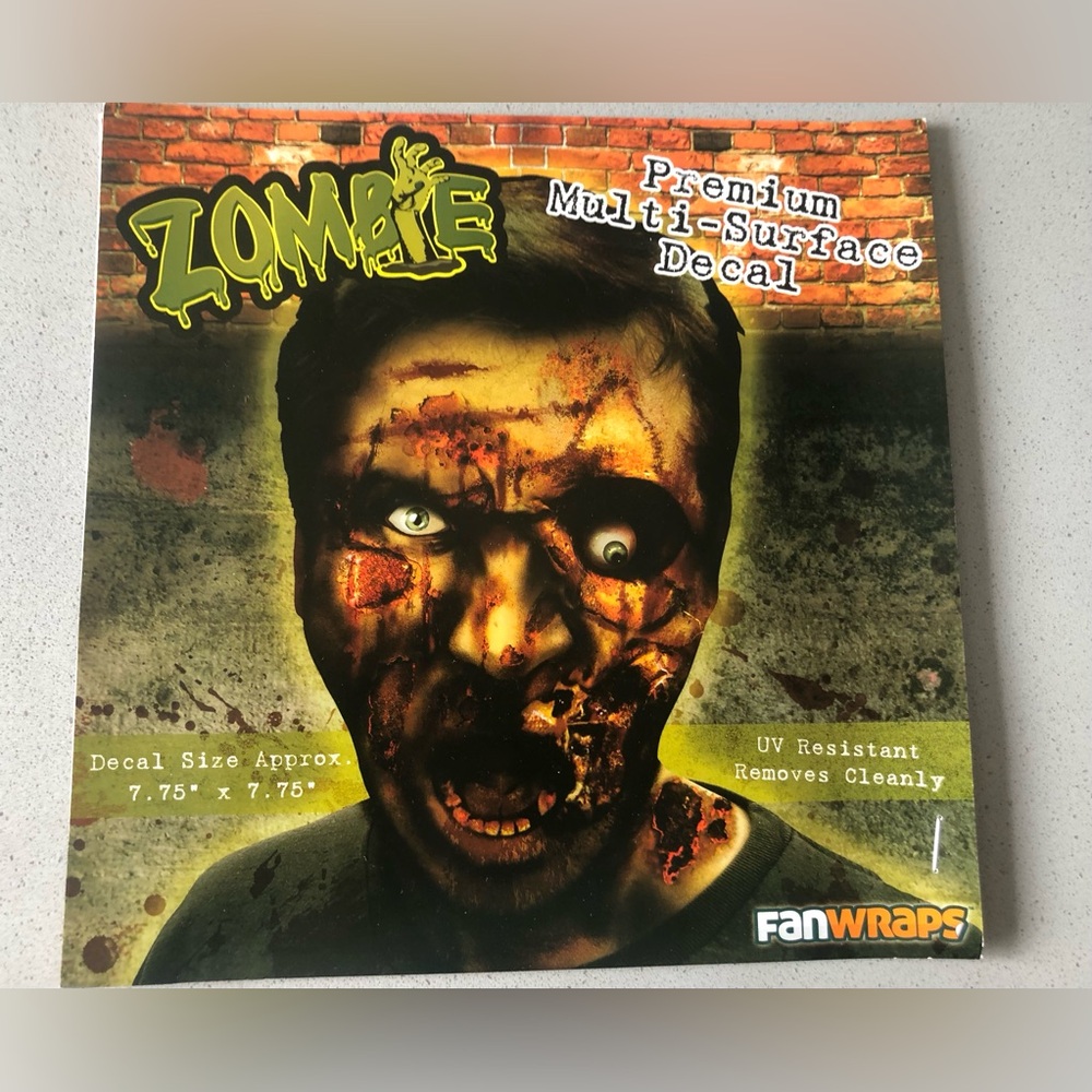 NWOT Zombie Graphic Multi-Surface Decal